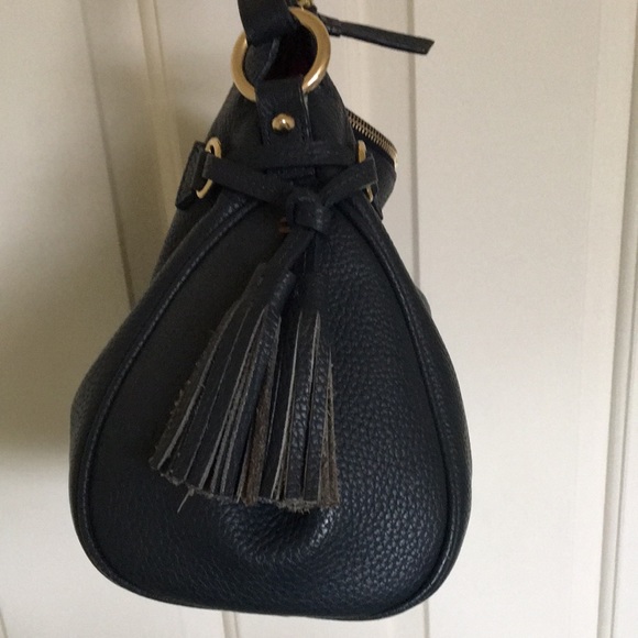 Dark navy Dooney & Bourke satchel purse - Picture 3 of 11